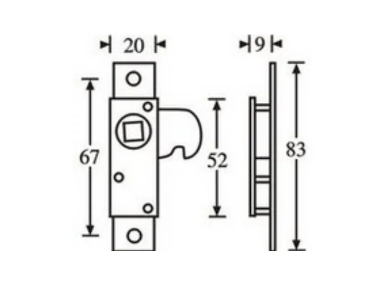 Adam Hall Hardware 1650 - Square Hole Turnlock 